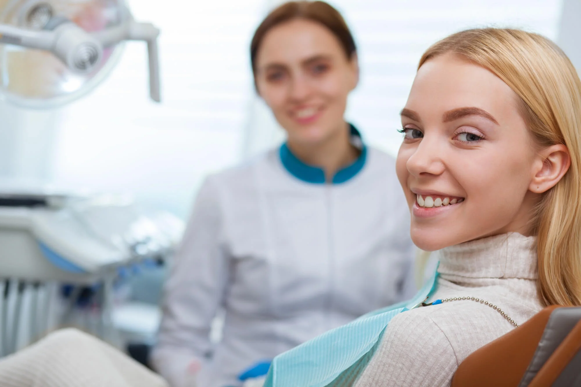Smiling patient during dental visit Dentist Franklin, NC